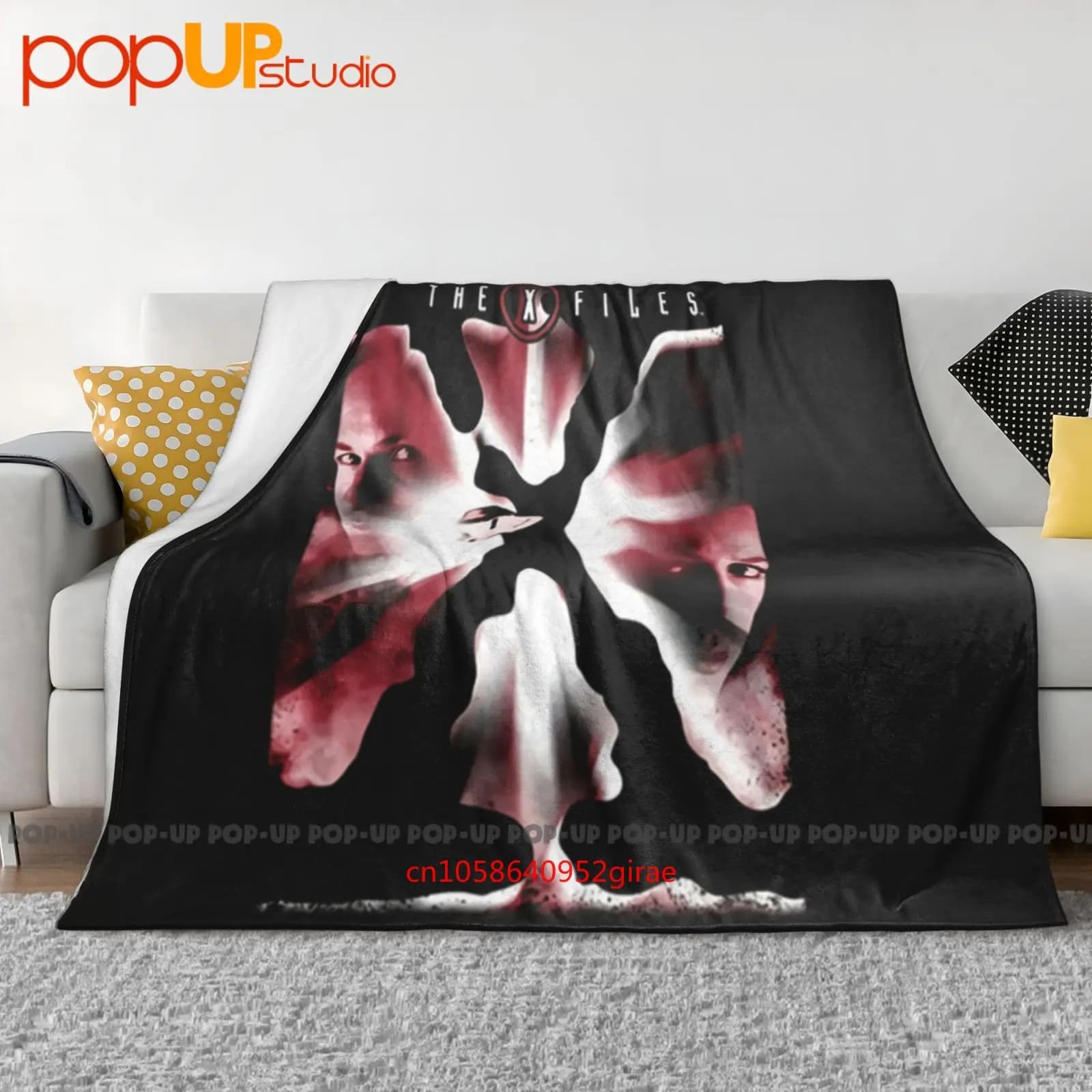 The X Files Red Tv Logo Ufo Flying Saucer Fbi Coperta ultra morbida Trapunta Copridivano invernale Copriletto