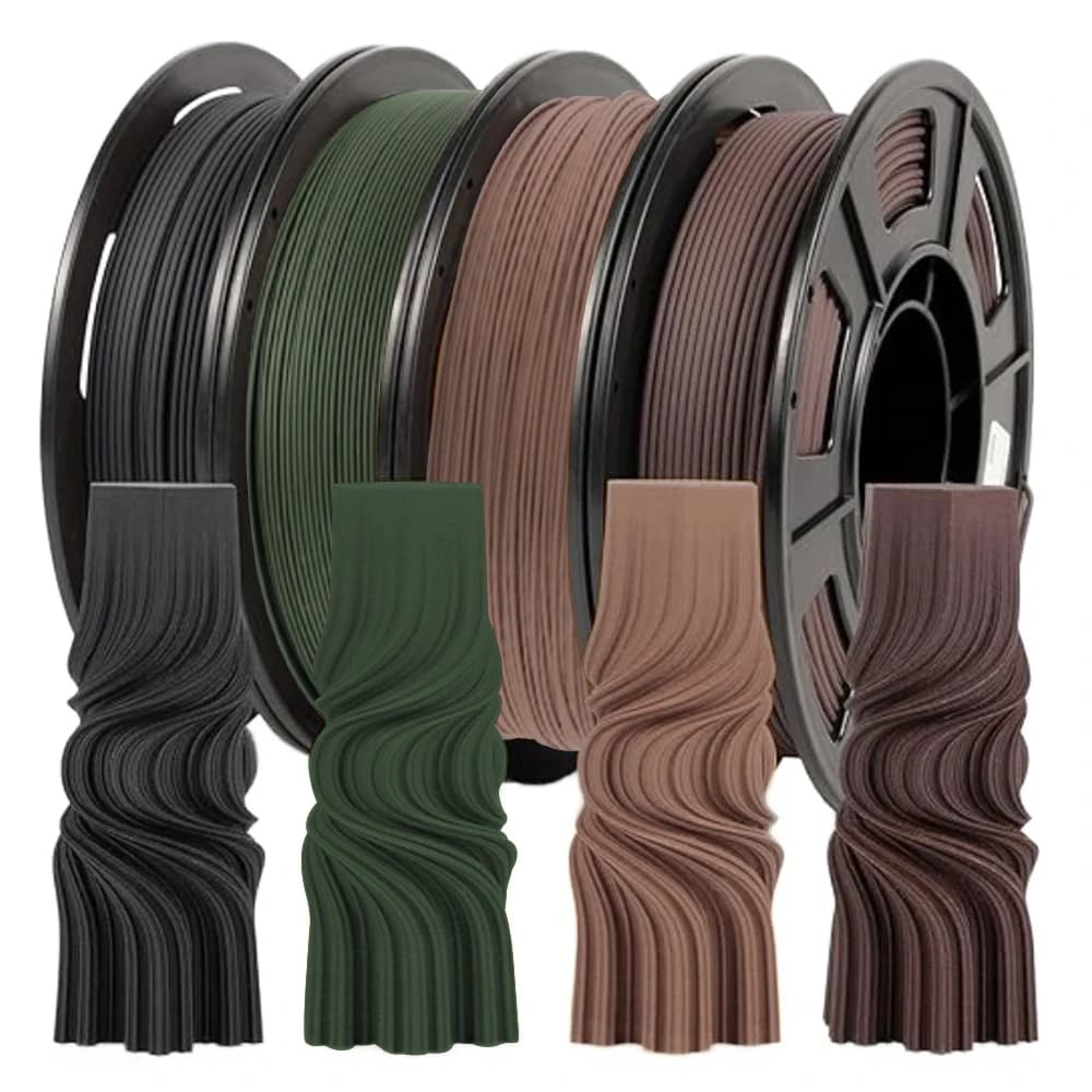 3D Printer Filament Wood PLA 1,75 mm 1 kg 500 g 250 g Sublimation Filament PLA with wood powder 3D Materials Black Red Sandal Light