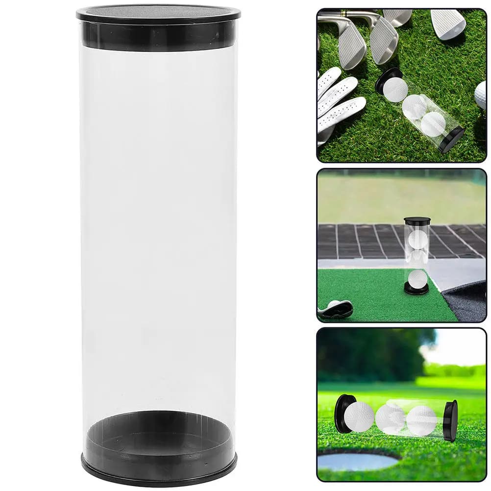 Contenitore per palline da golf in plastica trasparente antigraffio da 3 pezzi per esposizione interna, custodia per palline da golf, custodia portatile compatta