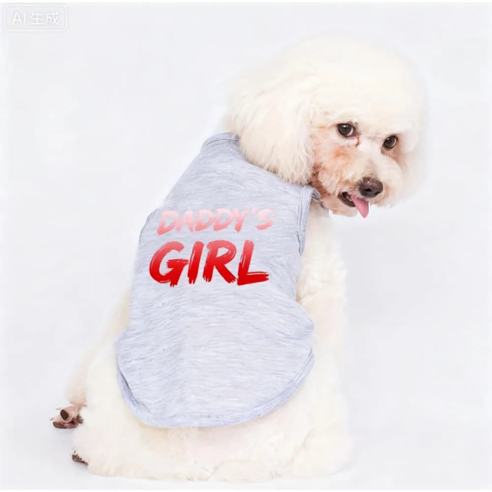 Letter patterned pet vest comfortable daily sportswear suitable for cats and dogs to wear indoors for leisure walks andvacations