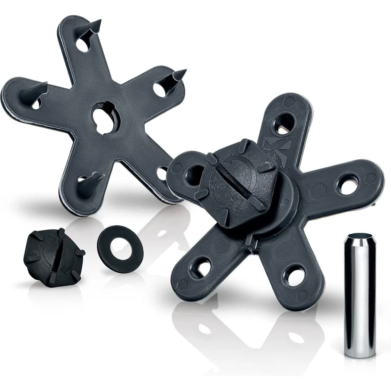 Clip per Tappetini Auto (8 Set) per Tappetini e Rivestimenti - Nero - Kit 4 Tappetini Auto + Taglierina da 3/8 Pollici