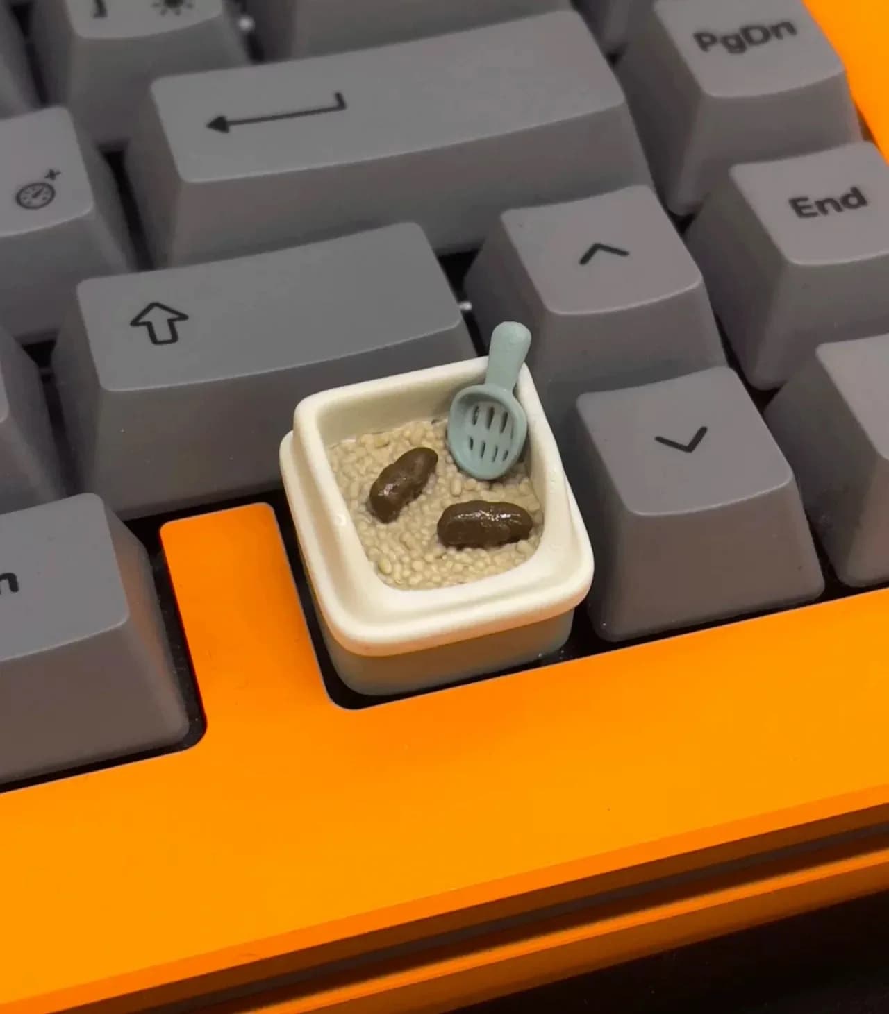 Lettiera per gatti copritasti per cacca di gatto Shoveler divertente tappo chiave creativo per interruttori MX tastiere meccaniche