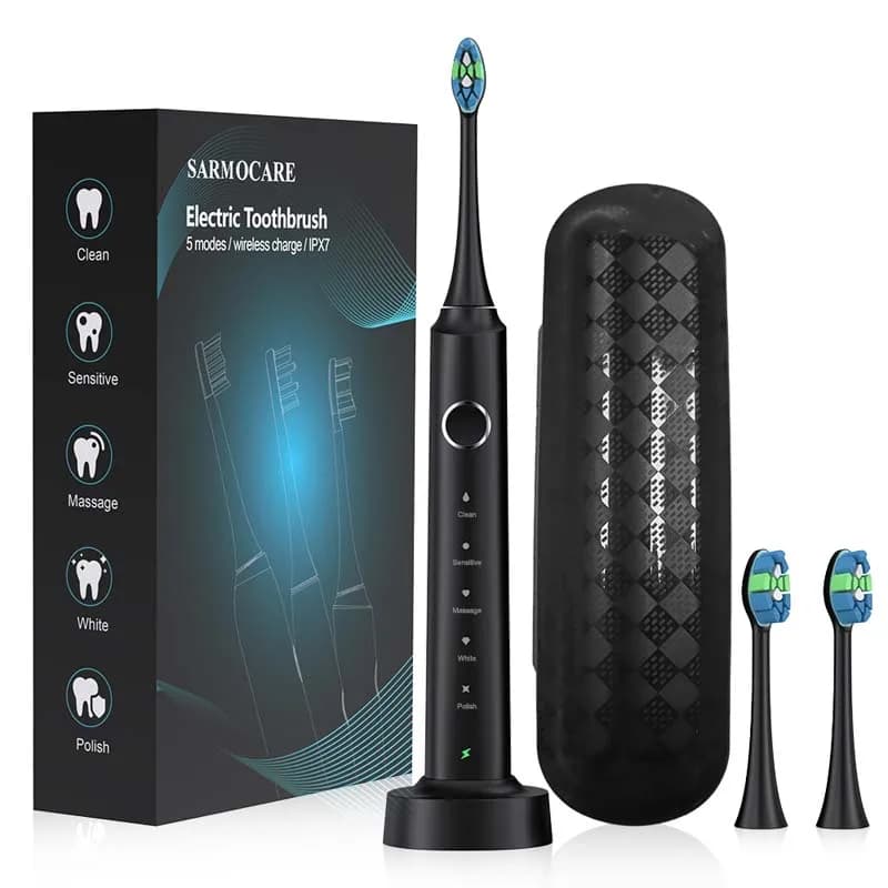 New rechargeable automatic sonic electric toothbrush with tooth whitener