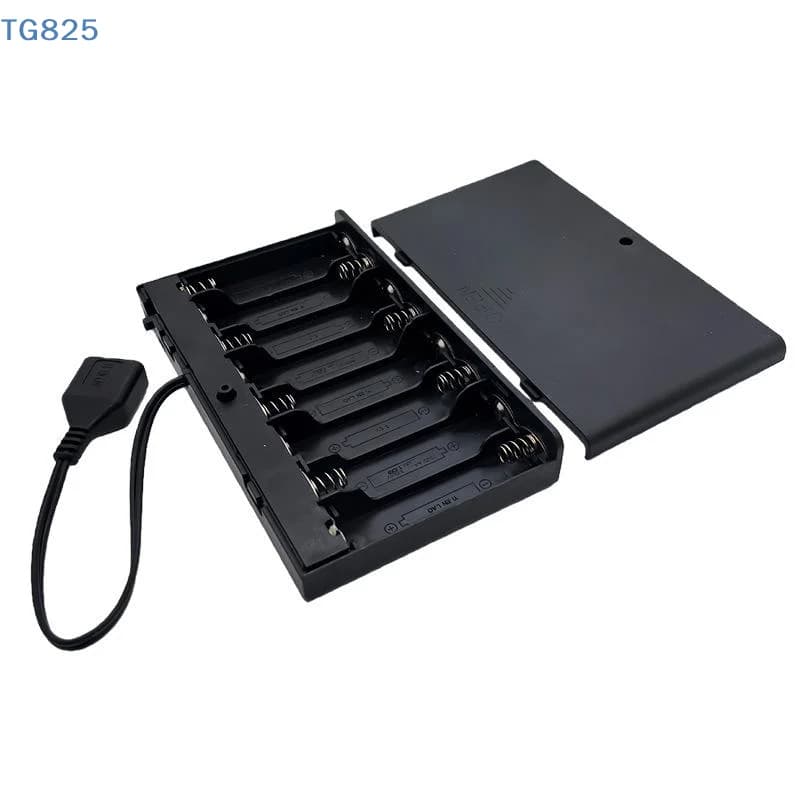 【AN】1Pcs USB Mini Power Supply Battery Box With Cover And Switch 8 X AA USB Battery Box For 12V LED Strip Lights