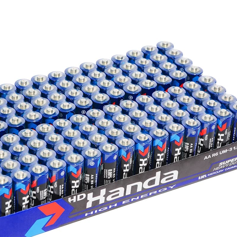 Batterie usa e getta Handa AA 1,5 V carbonio zinco, potenza di lunga durata per telecomando, orologio, giocattolo, torcia elettrica, rilevatore di fumo