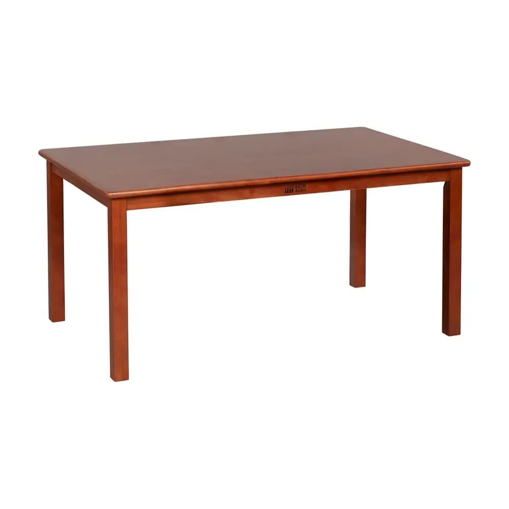 Tavolo rettangolare in legno massello da 30 pollici x 48 pollici con gambe da 22 pollici, mobili per bambini, noce scuro