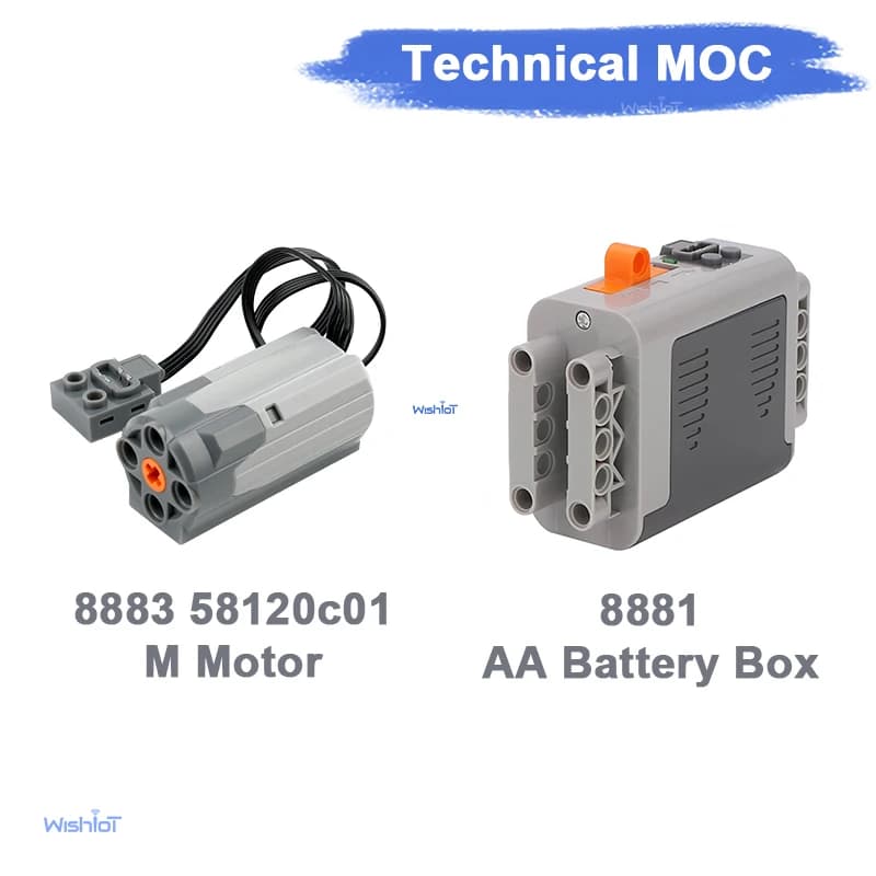 Motore M 8883, Scatola Batterie AA 8881, Tecnologia MOC PF, Blocchi per Robot Auto, Parti di Ricambio per Costruzioni Tecniche Fai-da-Te