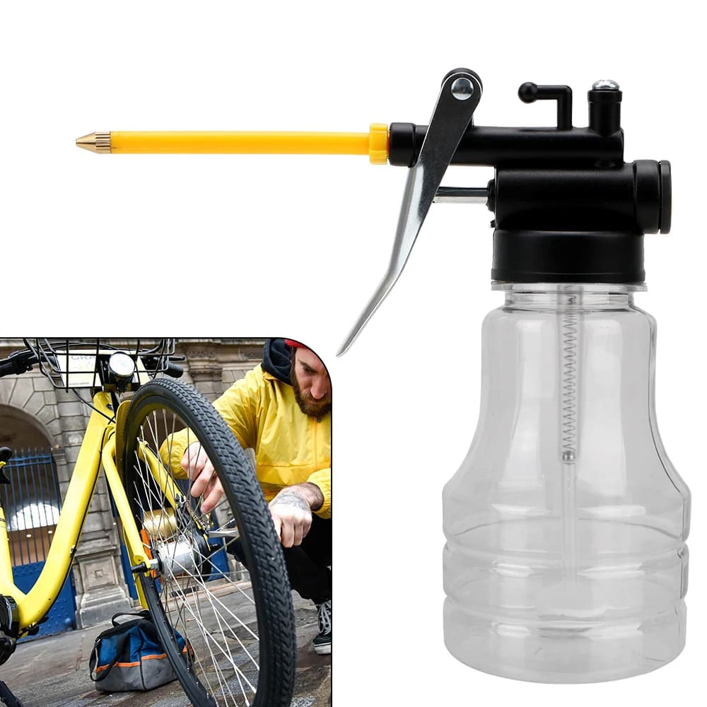 High Pressure Oiler Grease Flex Gun Oil Pump Cans 250ML Hand Tools Lubricator Clear Oil Can Transparent Plastic