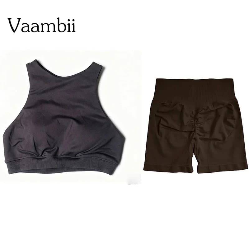 Dynamic Sports Completion: Bra and Shorts | Sporty Set of 4.5 Inches for Cycling and Leisure Activities, Yoga Set in 2 Pieces, Sporty Clothing Soft for Women