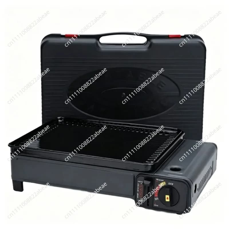 Roasted Sausage Stove Multi-Functional Camping Roast Meat BBQ Grill Night Market Stall Cassette Stove With Mesh Baking Pan