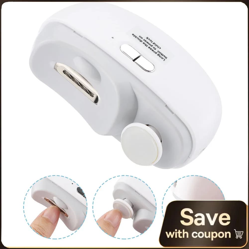 Tagliaunghie elettrico automatico per levigatura e lucidatura di bambini e adulti strumenti per Manicure di sicurezza per rifinire le unghie ricaricabili