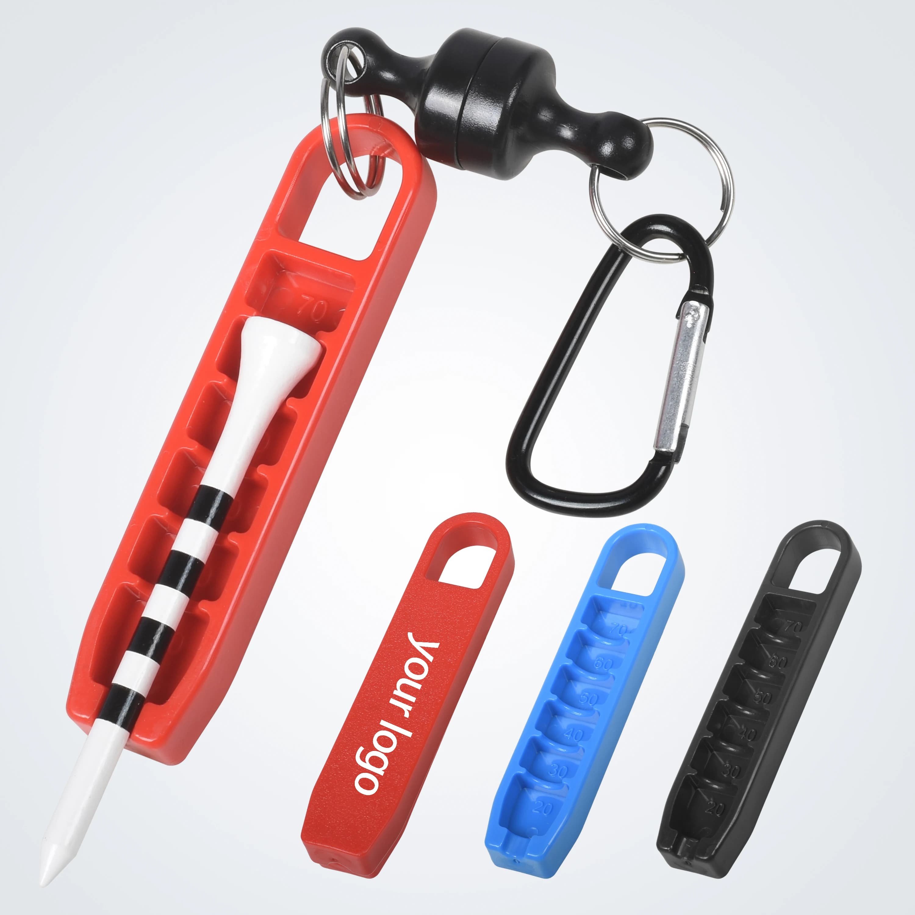 Golf Tee Height Adjuster Precision Tool With Magnetic Keychain For Portable Golf Course Accessory