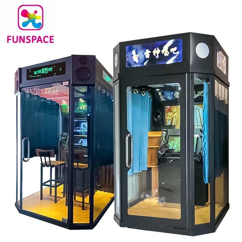 Macchina per canta al coperto Assemblaggio rapido Cabina per karaoke da gioco MINI KTV a gettoni modulari
