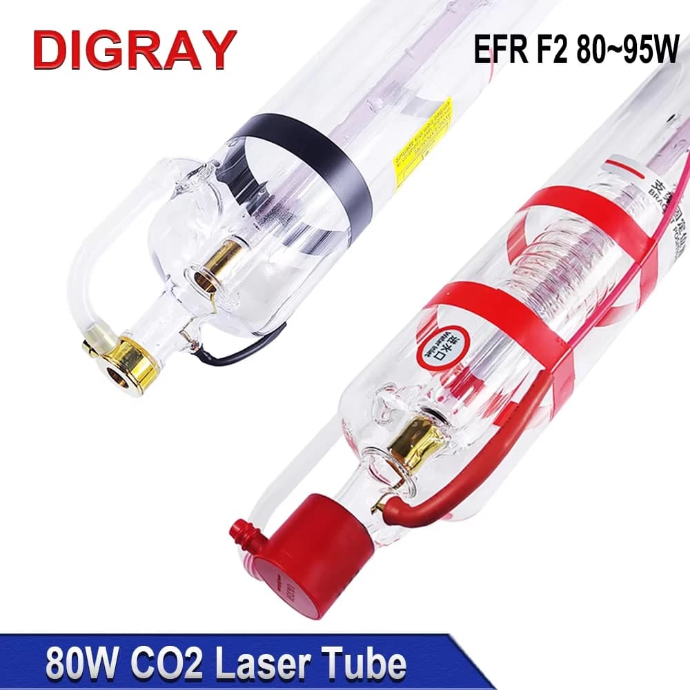 DIGRAY EFR 80W Laser Tube CO2 Diameter 80mm Laser Lamp length 1250mm Laser tube suitable for laser engraving and cutting