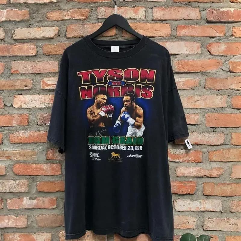 Vintage Men's Sports T-shirt Tyson Vs Norris 104421