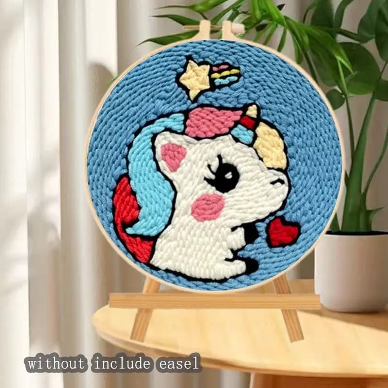 Photocustom Diy Craft Punch Needle Embroidery Sewing Kit Needlework Cross Stitch For Beginner Colorful Animals Kits Home Paintin