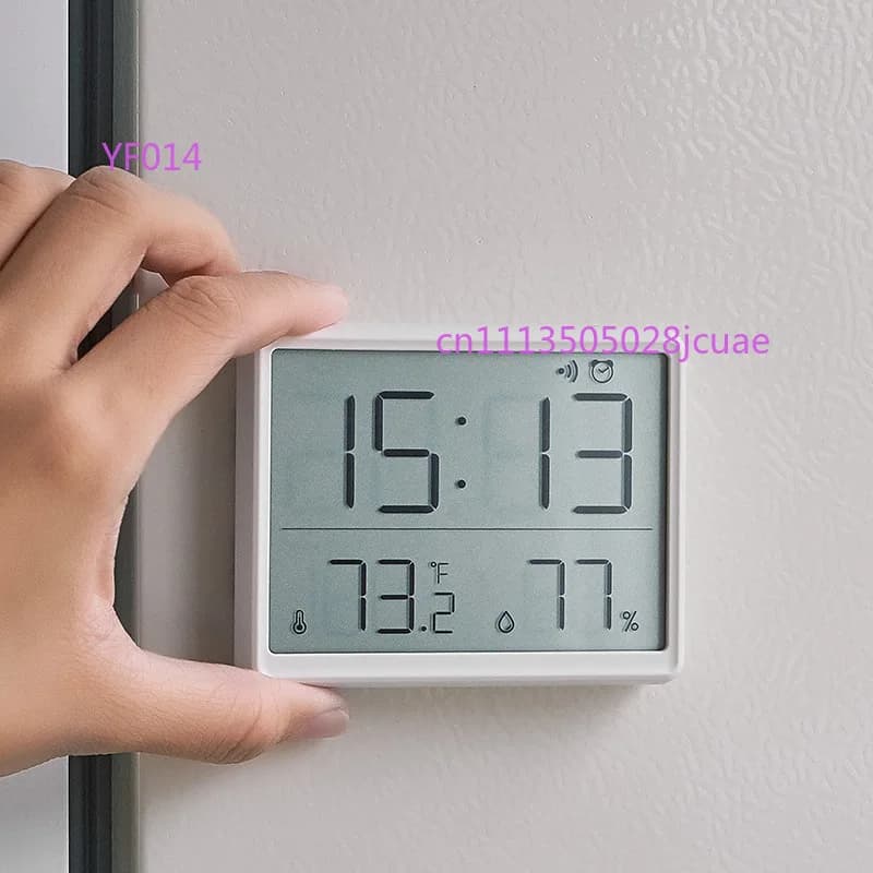 Sveglia Elettronica Digitale Sottile e Semplice da Parete con Display LCD, Multifunzione con Indicatore di Temperatura