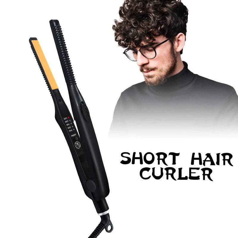 Hair Plate 2 in 1 Hair Bigodin Professional Ceramic Iron for Short Hair Shaving Plate for Women and Men