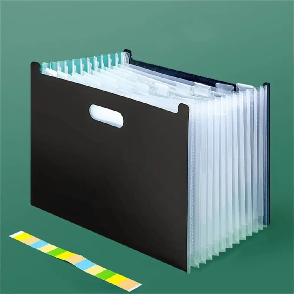 Cartella Portadocumenti A4 Multistrato con 13 Tasche, Organizzatore da Scrivania, Borsa Porta Documenti Espandibile