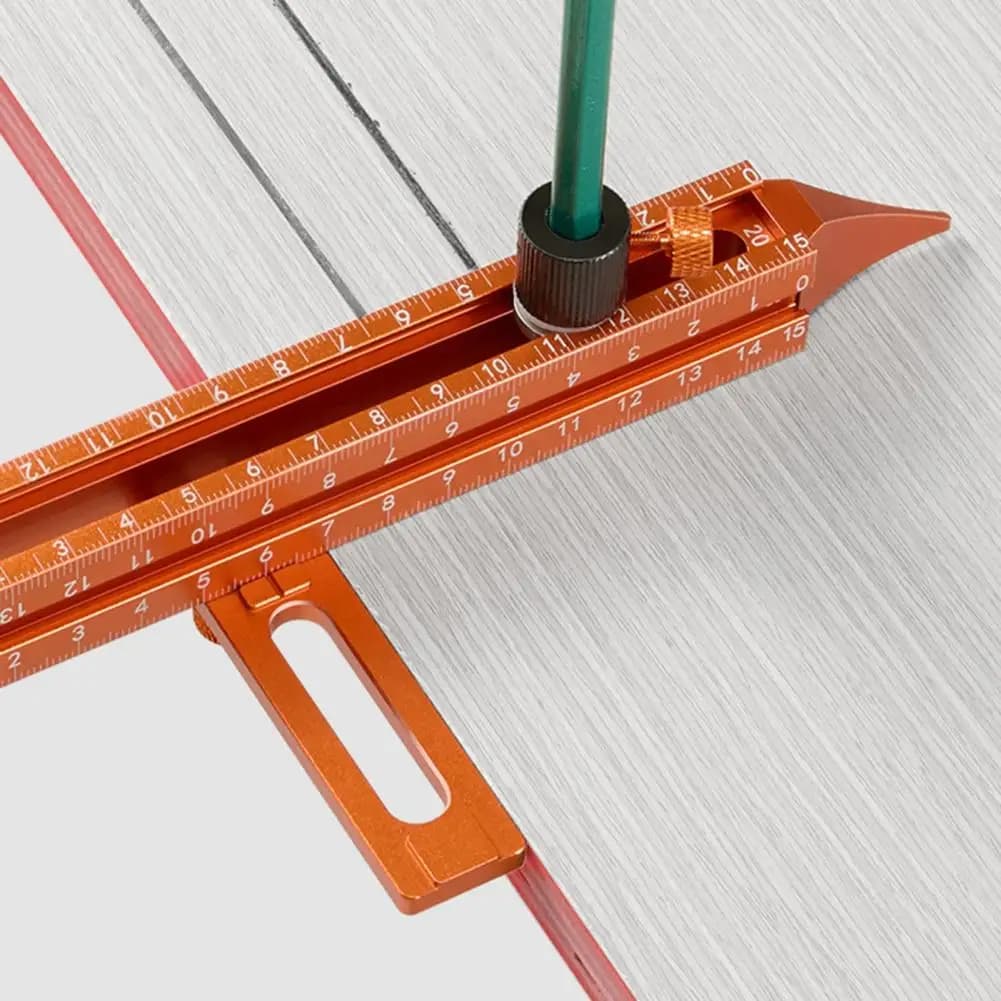 Floor Tile Height Leveler Magnetic Marking Ruler Multi-function Woodworking Scribing Tool Portable Aluminum Alloy for Tile