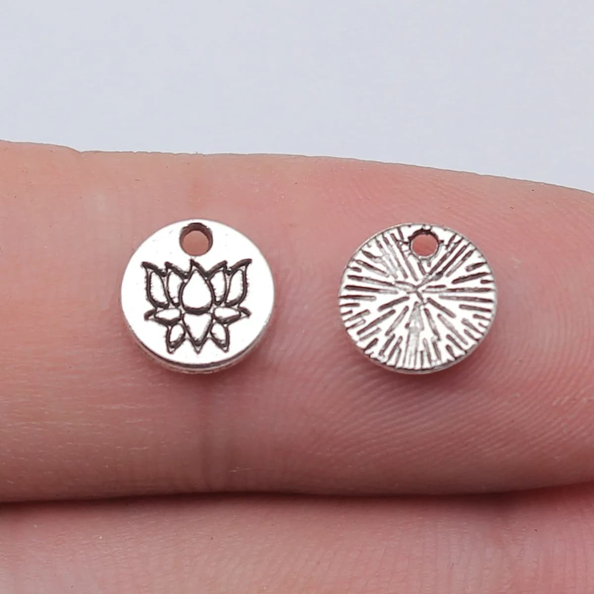 Charms Jewelry Making Accessories Zinc Alloy Lotus Handmade For Handmade Craft Bracelet Necklace