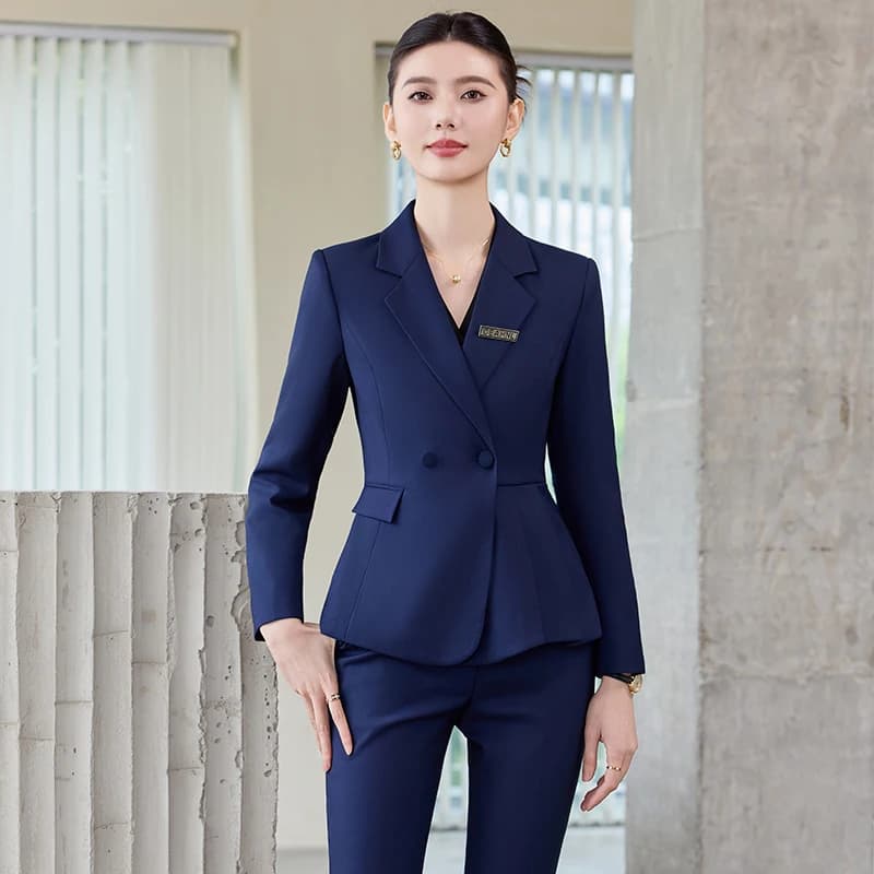 Autumn Winter Formal Women Business Suits Elegant Styles Female Pantsuits Professional with Pants and Jackets Coat Blazers Set