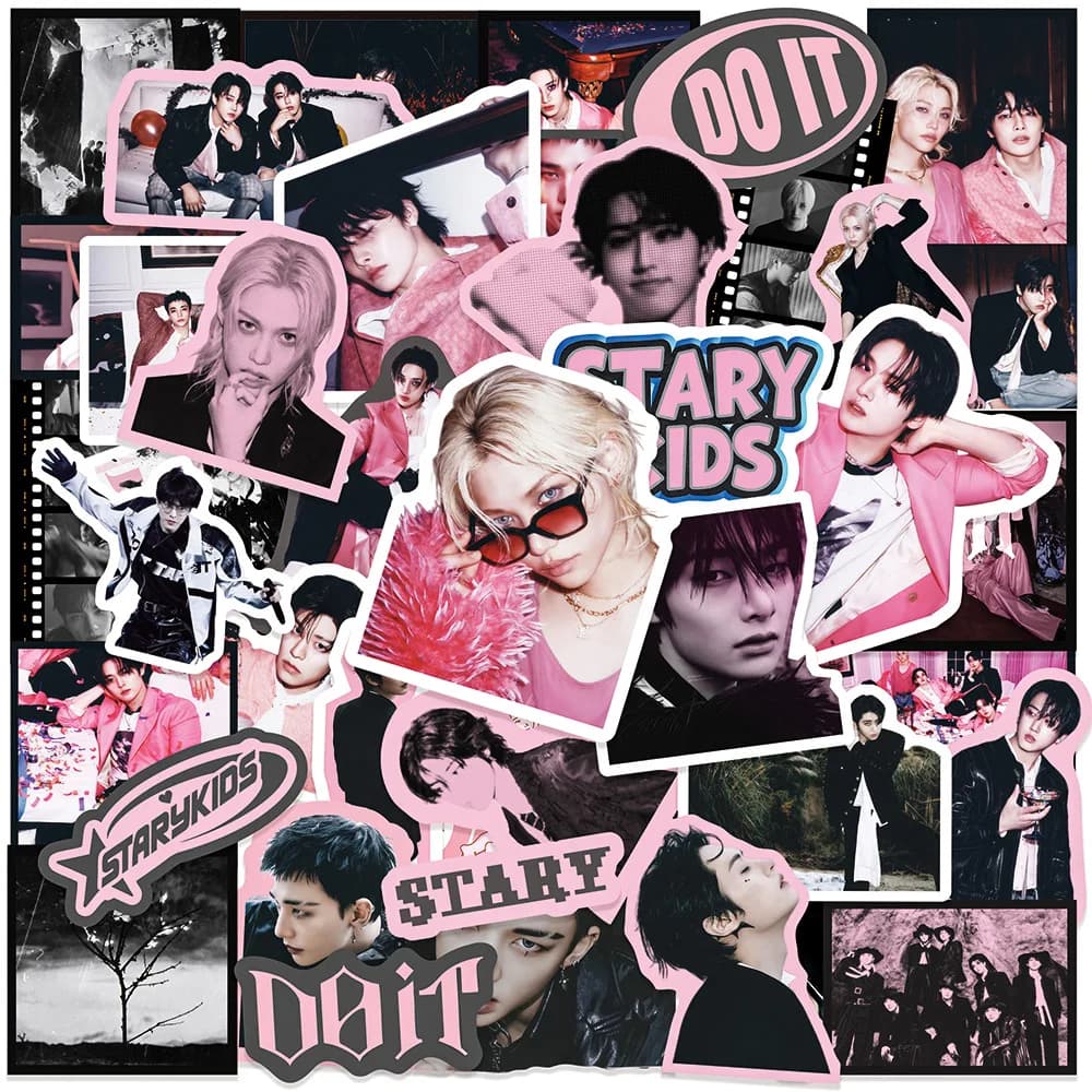 50 pezzi nuovi adesivi per bambini randagi nuovo album《DO IT》 adesivi per foto mix adesivi periferici SKZOO adesivi decorativi per tazze di notebook