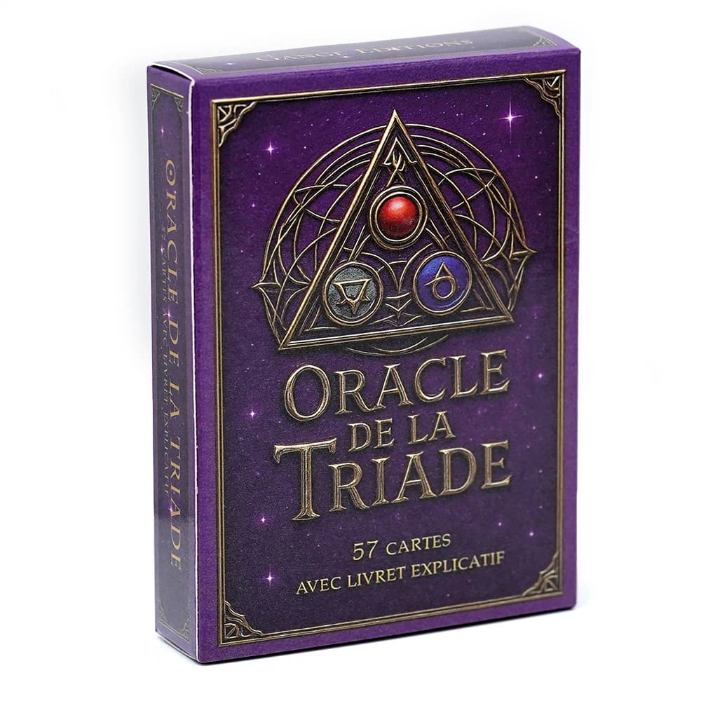 Triad Oracle Deck Carte di divinazione mistiche con guida Simbolo dell'occhio antico Lettura spirituale in stile tarocchi Fortune Telling Medi