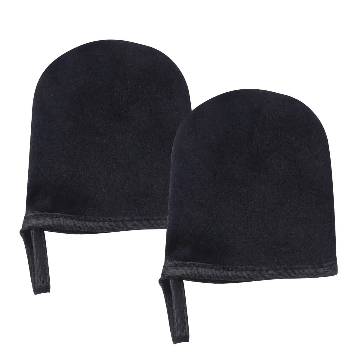2Pcs Soft Touch Flocking Tanning Mitts Applicator Gloves for Self Tanning Mousse Body Oil Sunscreen Lotion Even Coverage Beach