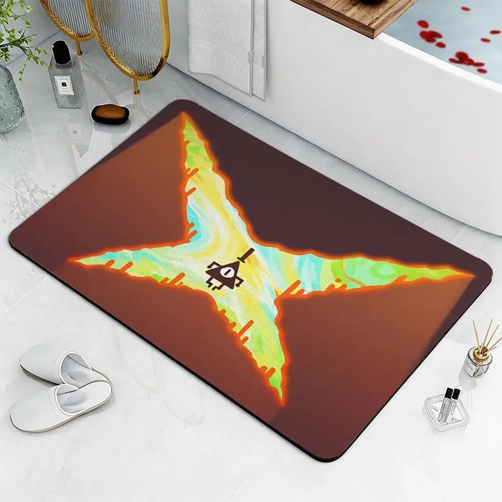 Tappetino da Pavimento Cartoon G-Gravity Falls in Diatomite Ecologica, Antibatterico e Antiodore per Cucina e Bagno