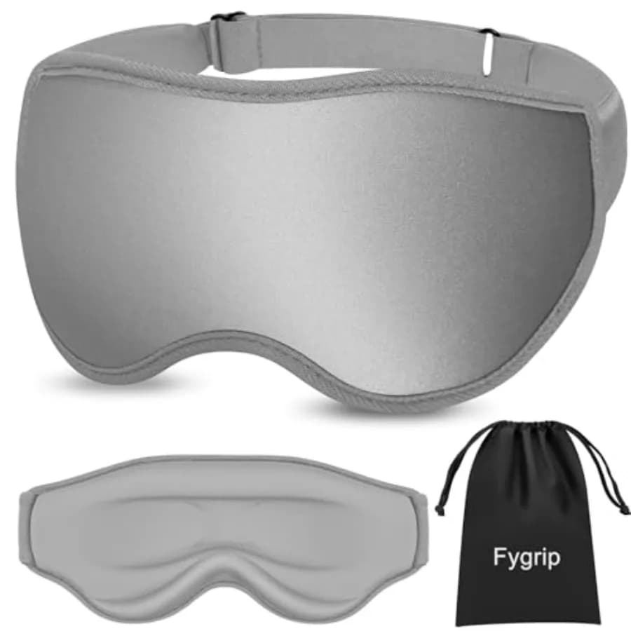 3D Eye Mask Sleep Mask for Men Women, 100 Pressure-Free Light Block-Out Eye Mask for Sleep with Easy Adjustable Strap, Night Ey