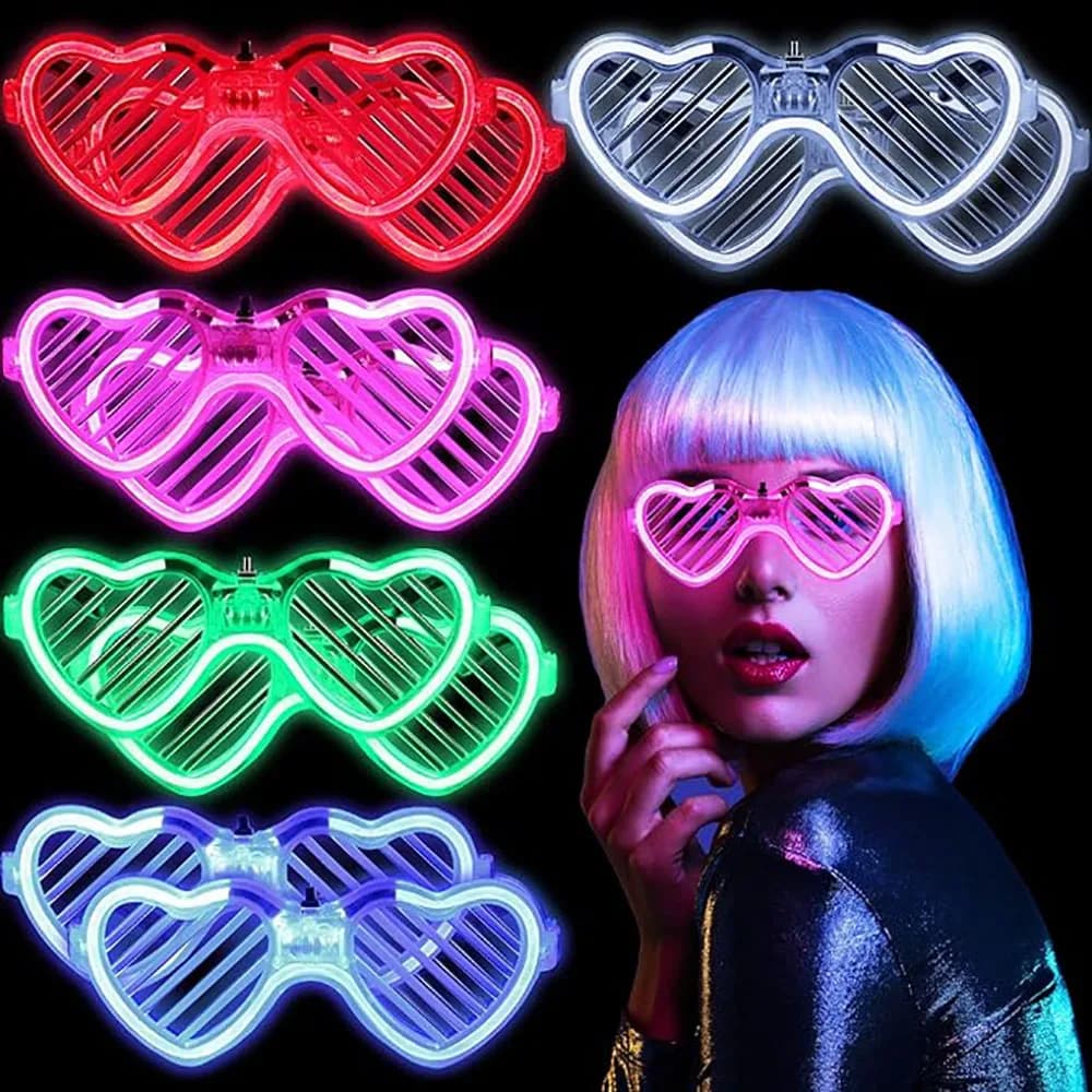 5/10/15/20/30 pezzi occhiali da festa al neon a led occhiali da sole illuminati occhiali che si illuminano al buio per bambini adulti forniture per feste