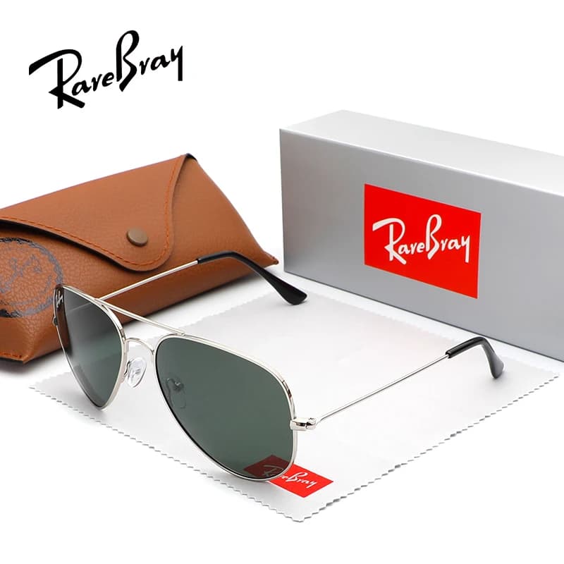 RareBray Classic Pilot Men's Sunglasses UV400 Fashion Alloy Glasses with Slim Frame Guide Summer Aviator Man Woman Summer Glasses