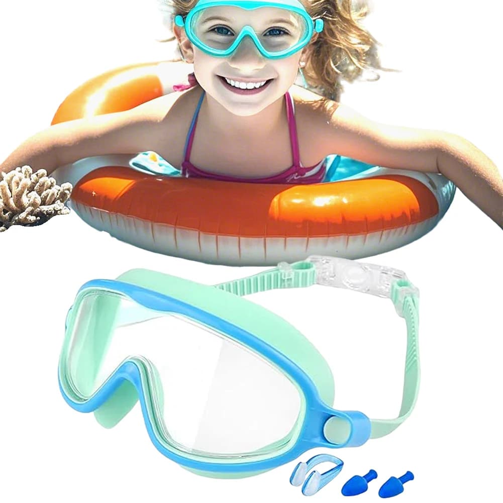 Children's Swimwear Swimwear Anti-fog Swimwear with Ear Caps Clip for nose Swimming glasses for boys and girls