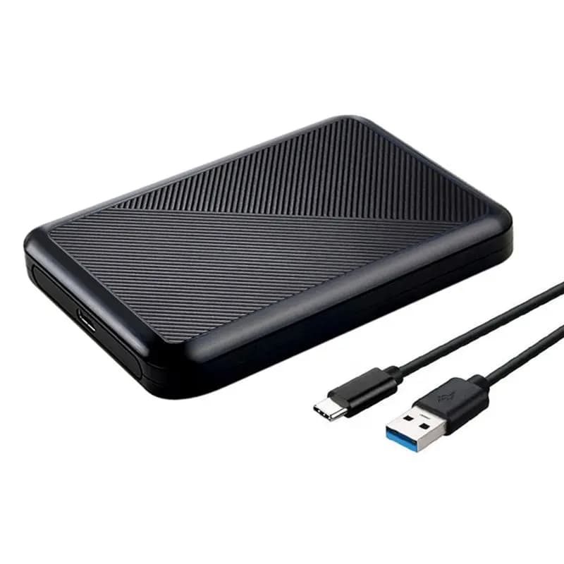 Alloggiamento per disco rigido esterno ABIJ da 5 GB/S 2,5 pollici con adattatore USB 3.1 per PC portatile, supporta fino a 6 TB, adatto per SSD/HDD SATA da 7 mm/9,5 mm