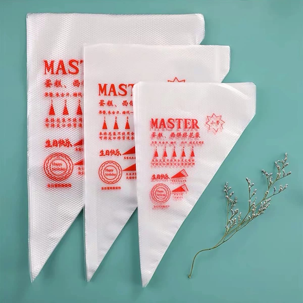 100 PCS Thick Disposable Pastry Bags DIY Cake Cream Decoration Piping Bag Icing Bag Baking Supplies Pastry Sleeves
