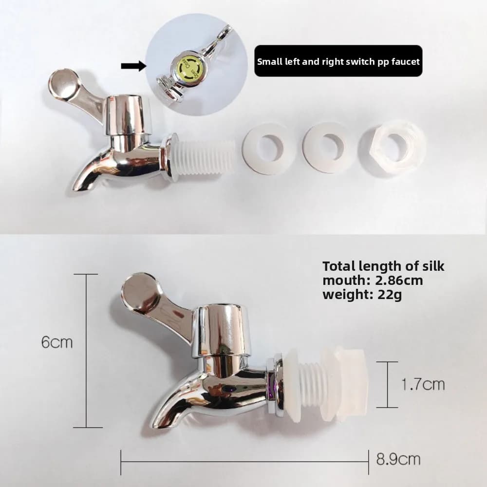 Rubinetto Domestico da 17mm con Filtro per Bottiglie di Vino, Serbatoi d'Acqua e Dispenser di Liquidi - 1/3/5 Pezzi