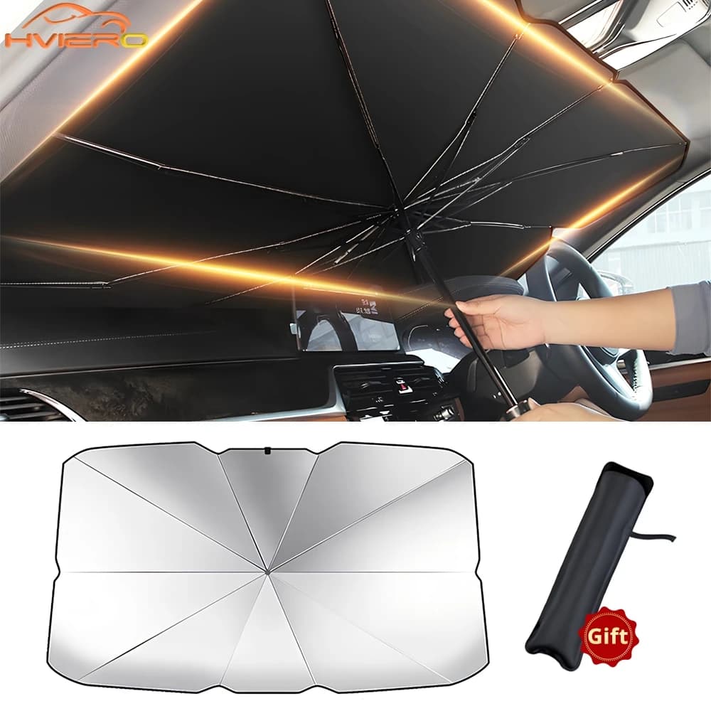 1/2/4 pezzi multiuso pieghevole telescopico parabrezza per auto parasole isolamento termico proteggere l'interno automatico con ombrellone portatile
