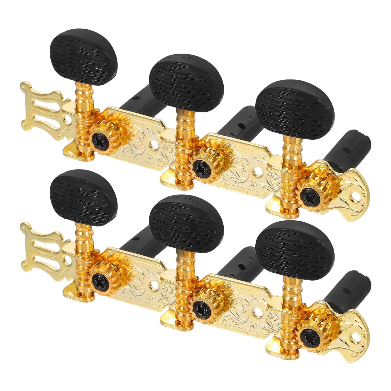 2Pcs Guitar String Pegs Open Style for Acoustic Ukulele Classical Bass Iron Precision Engineering Lightweight Compact Tuning