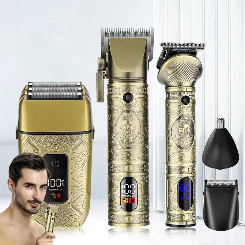 RESUXI 135 3 in 1 Professional Men's Grooming Tools Set Hair Clipper + Hair Trimmer + Electric Shaver Set Hair Cutting Machine