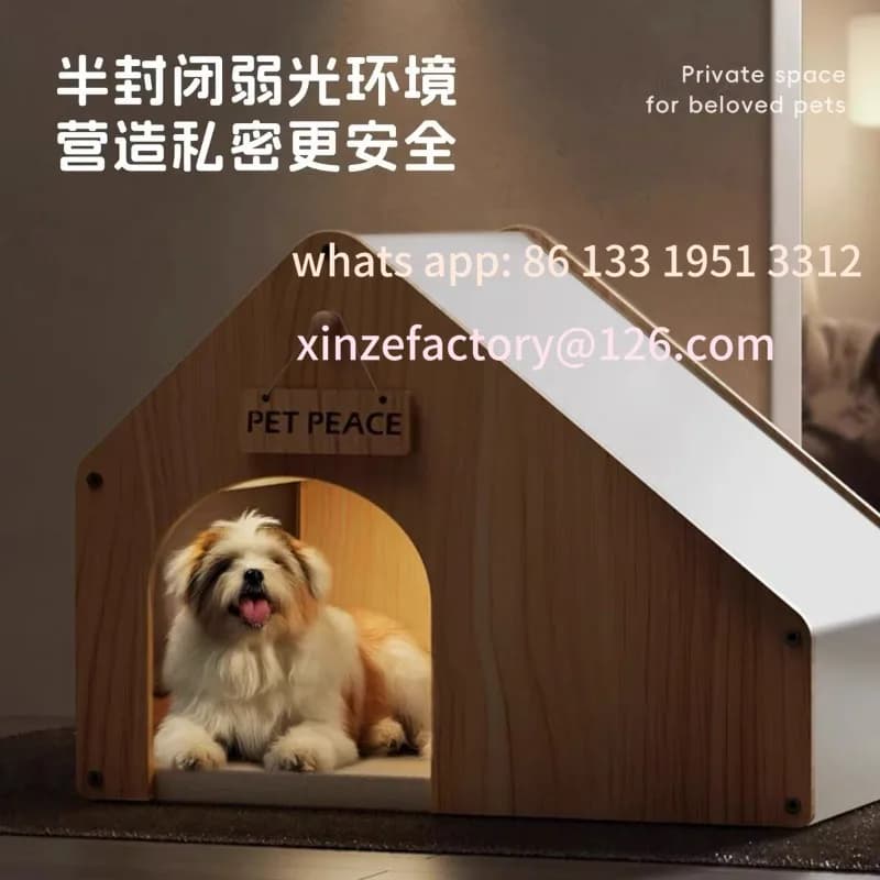 Cuccia personalizzabile Nido per gatti chiuso Lettino per cani universale estivo Lettino per gatti Casa in legno massello per animali domestici Nido universale per quattro stagioni