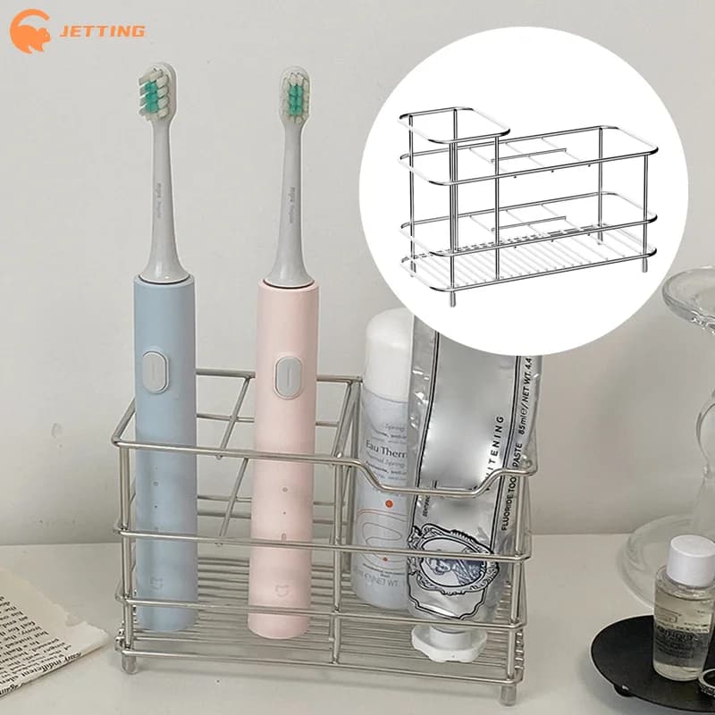 1 pcs support for stainless steel toothpaste electric brush holder for bathroom organizer accessories