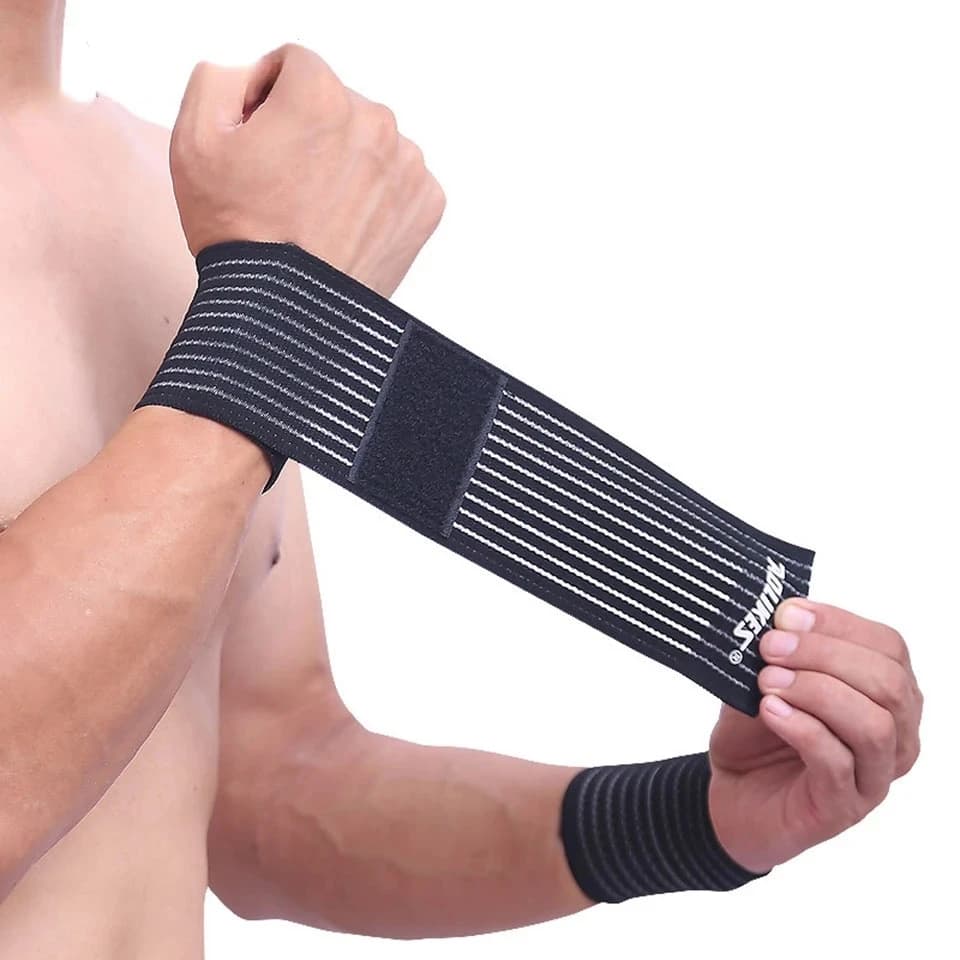 Supporto per palestra Tutore per polso Avvolgere tunnel carpale Fasciatura elastica in cotone Mano Sport Polsino per dispenser di braccialetti 1 PZ