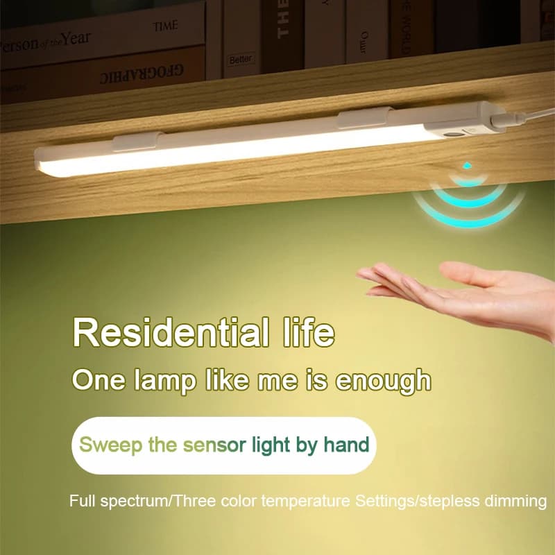 LED Cabinet Night Light PIR Motion Hand Sweep Sensor Reading Lamp USB Plug For Kitchen Bedroom Closet Bedside Led Night Lamps