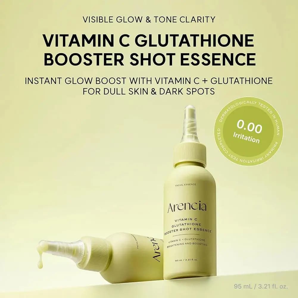 Arencia Glutathione Booster Essence Vitamin C Niacinamide Moisturizing Brightening Lightweight Face Care for Dry Dull Looking