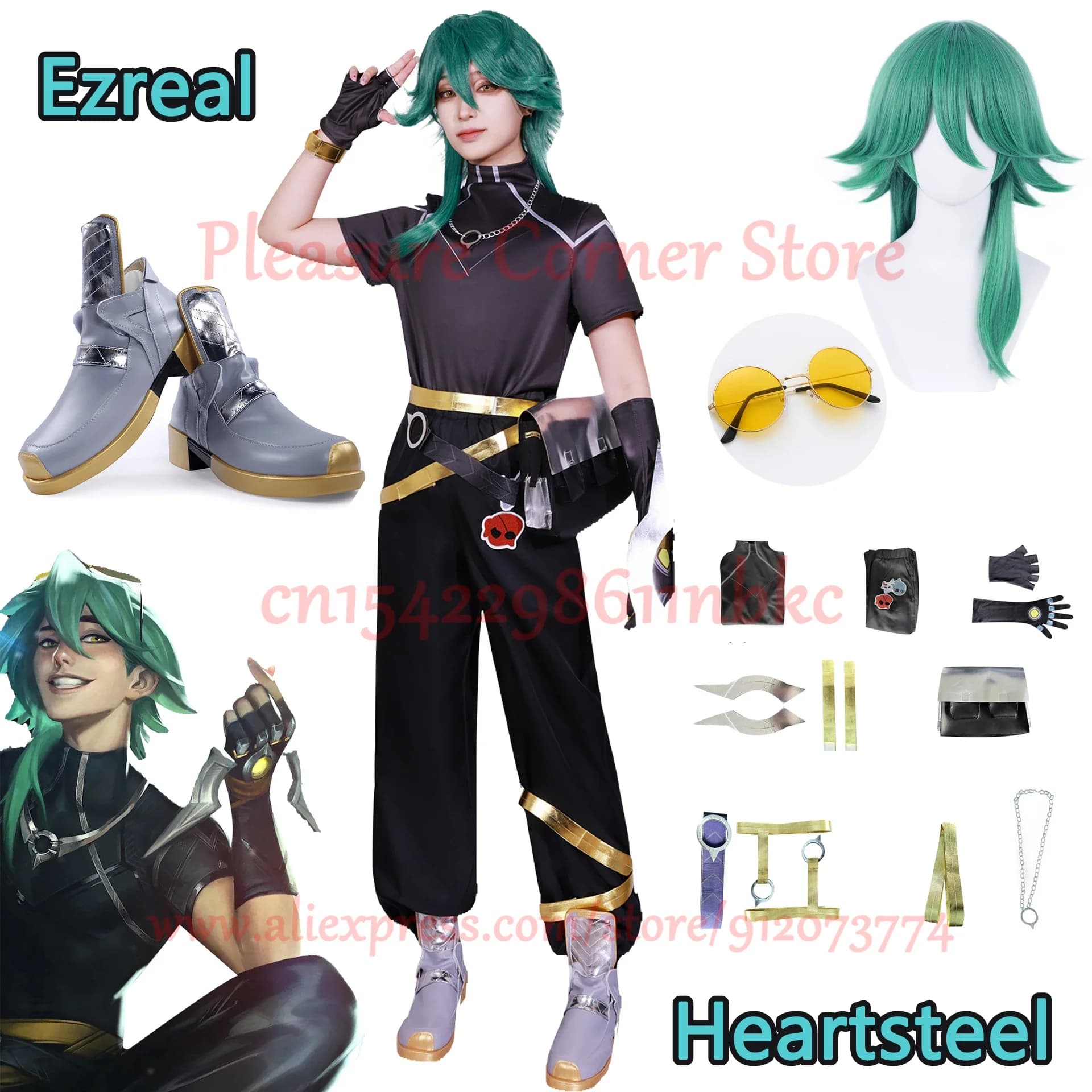 CosplayGame Heartsteel Ezreal Cosplay Alune Yone Costume Cosplay ACG Il Prodigal Explorer Ezreal Aphelios Costume Cosplay outf