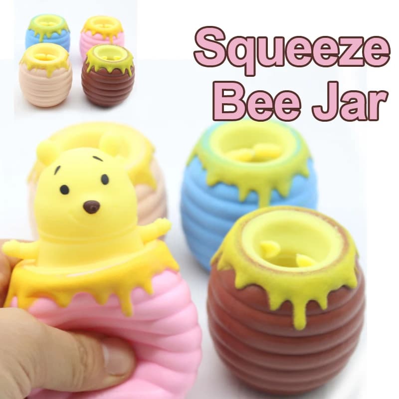 1PCS Giocattolo Anti-Stress Ape Jar Cup Spremere Agitarsi Giocattoli particolare Squishy Trick Scherzi Per I Bambini Adulti Regalo Colore Casuale J197