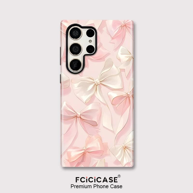 Fcicicase per Samsung Galaxy S26 Edge S26+ Ultra S 26 Plus, custodia per telefono con fiocchi, lussuosa, antiurto, in acrilico a doppio strato