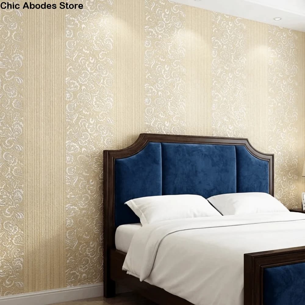 9.5M Sculptured Patterns Wallpaper Non-woven Non-self-adhesive 3D Wall Stickers Decorative Moisture Proof