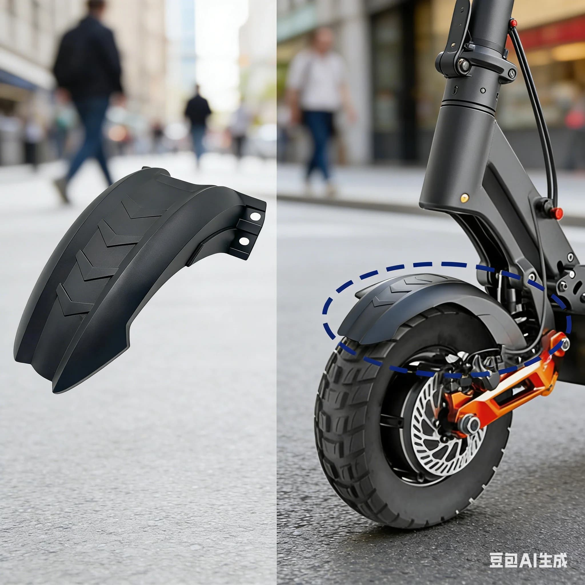 1pc Scooter Elettrico Parafango ABS Anteriore/posteriore Deflettore Acqua Per Joyor T6/T10 Scooter Elettrico-parafango Accessori di Ricambio